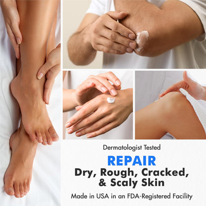 Ebanel Urea Cream 40% plus Salicylic Acid 2%, Foot Cream for Dry Cracked Heels Feet Knees Elbows Hands, Foot Dead Skin Cuticle Callus Remover Toenail Softener, Keratolytic Skin Barrier Repair - Maple Wellness Supplements