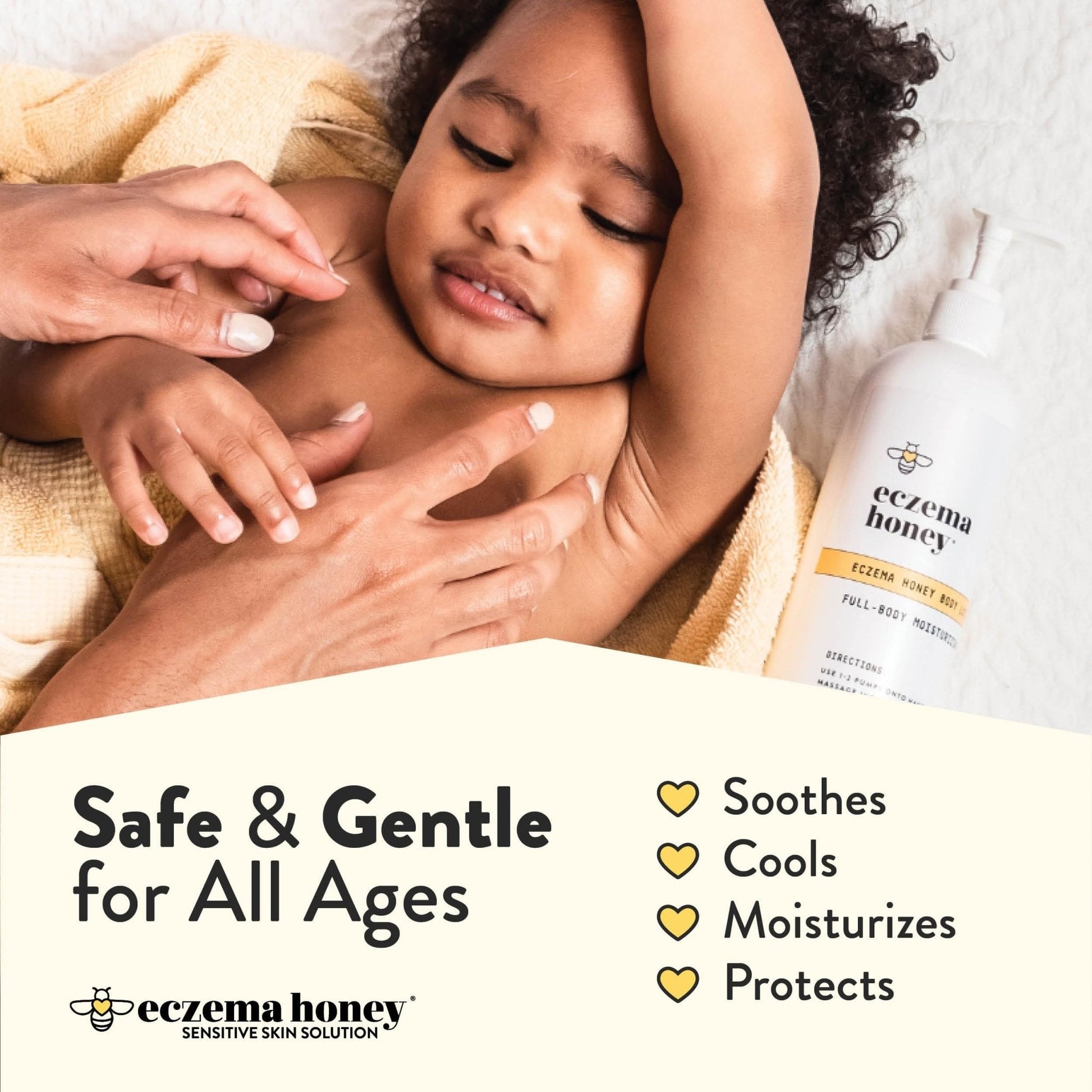 ECZEMA HONEY Oatmeal Body Lotion - Hand & Body Cream for Eczema Relief - Natural Dry Skin Repair (16 Oz) - Maple Wellness Supplements