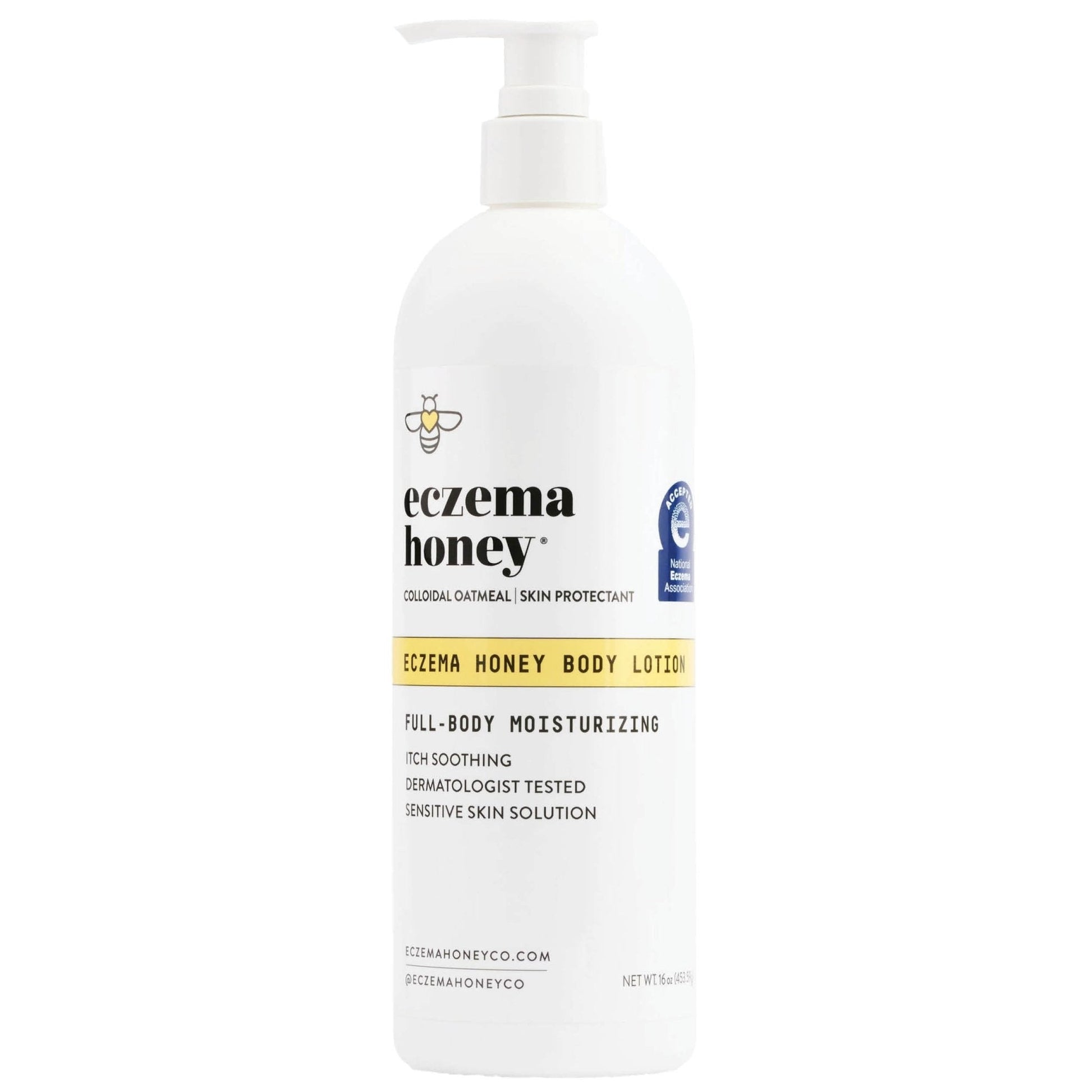 ECZEMA HONEY Oatmeal Body Lotion - Hand & Body Cream for Eczema Relief - Natural Dry Skin Repair (16 Oz) - Maple Wellness Supplements