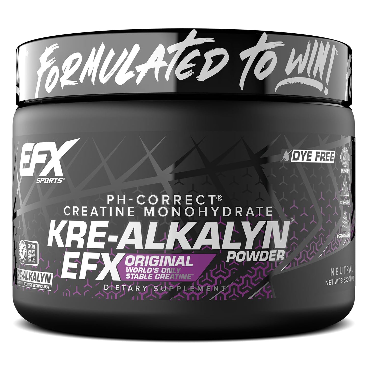 EFX Sports Kre-Alkalyn EFX Powder | pH Correct Creatine Monohydrate Powder Supplement | Strength, Muscle Growth & Performance | 66 Servings (Unflavored) - Maple Wellness Supplements