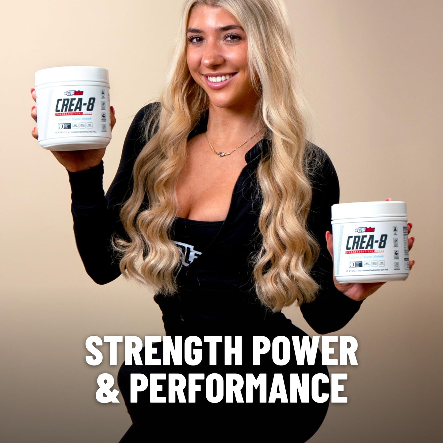 EHP Labs CREA-8 Micronized Creatine Monohydrate Powder - Unflavored Creatine Powder for Muscle Growth, Increased Strength, Enhanced Energy Output - Maple Wellness Supplements