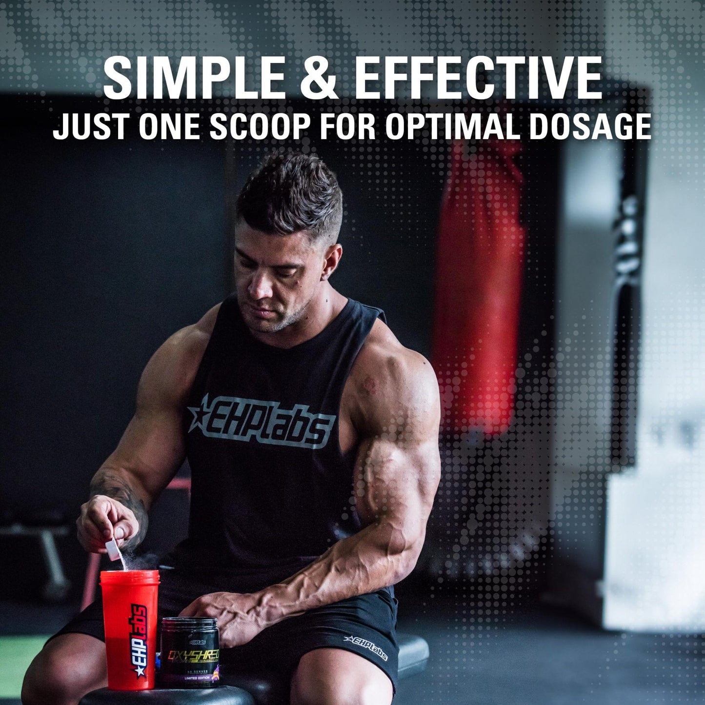 EHP Labs OxyShred Hardcore Super Dosed Pre Workout Powder - Preworkout Powder with L Glutamine & Acetyl L Carnitine, Energy Boost Drink - 275mg of Caffeine - Maple Wellness Supplements