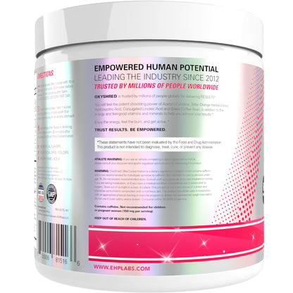 EHP Labs OxyShred Pre Workout Powder - Preworkout Powder with L Glutamine & Acetyl L Carnitine, Energy Boost Drink - Cosmic Blast, 60 Servings - Maple Wellness Supplements