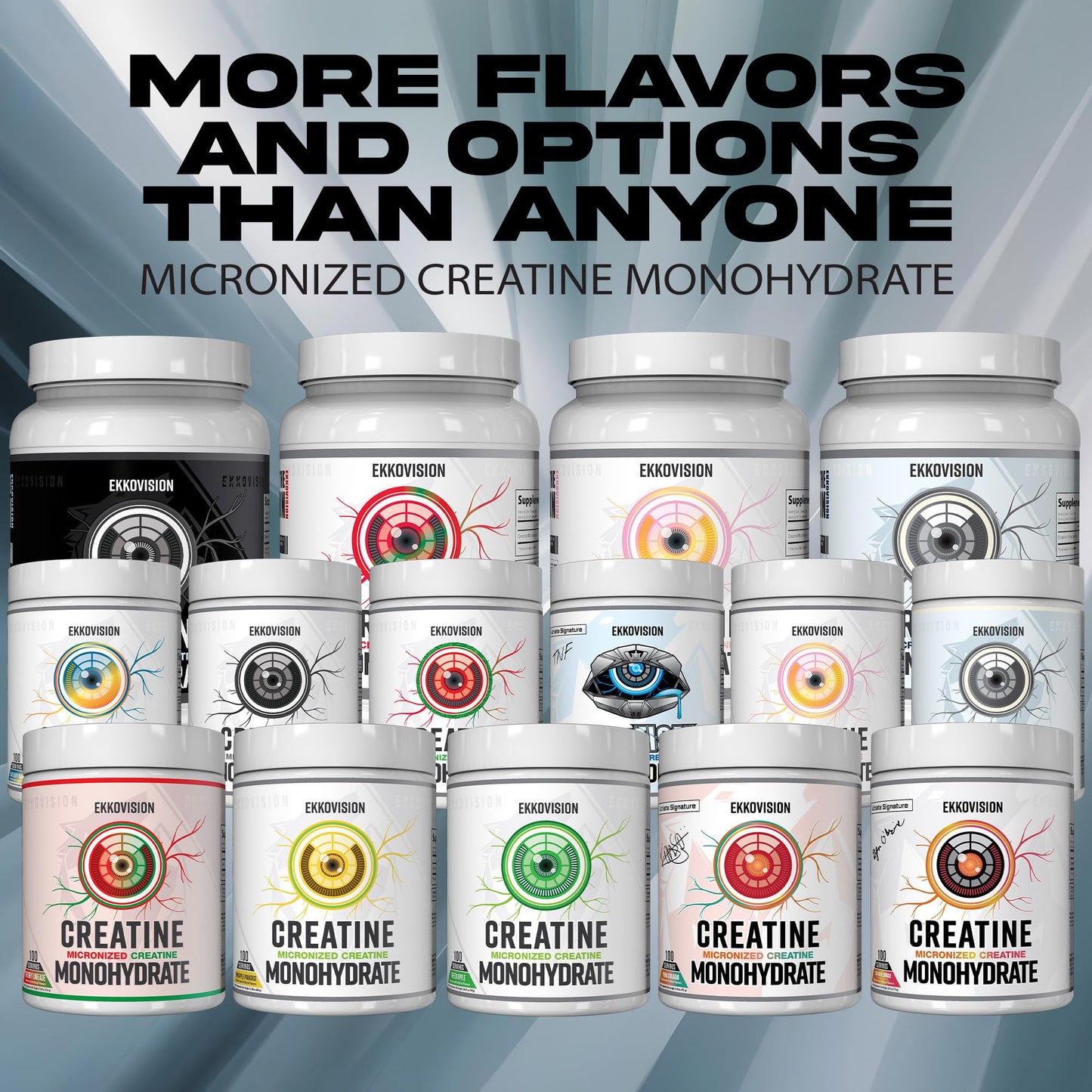 Ekkovision Creatine Monohydrate Powder, Micronized, Unflavored, Pre Workout & Post Workout Supplement for Men and Women, Energy Support, Easy to Mix in Shakes - Maple Wellness Supplements