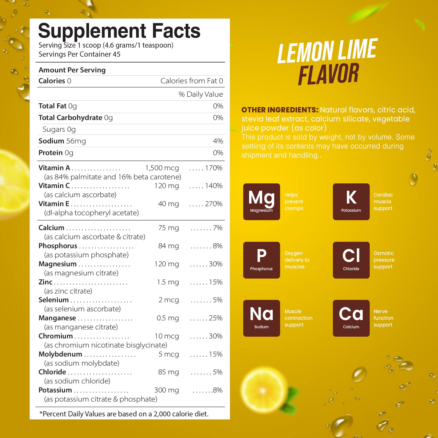 Electrolyte Powder - Refreshing Workout Recovery Electrolytes, Sugar Free, Gluten Free - Maple Wellness Supplements