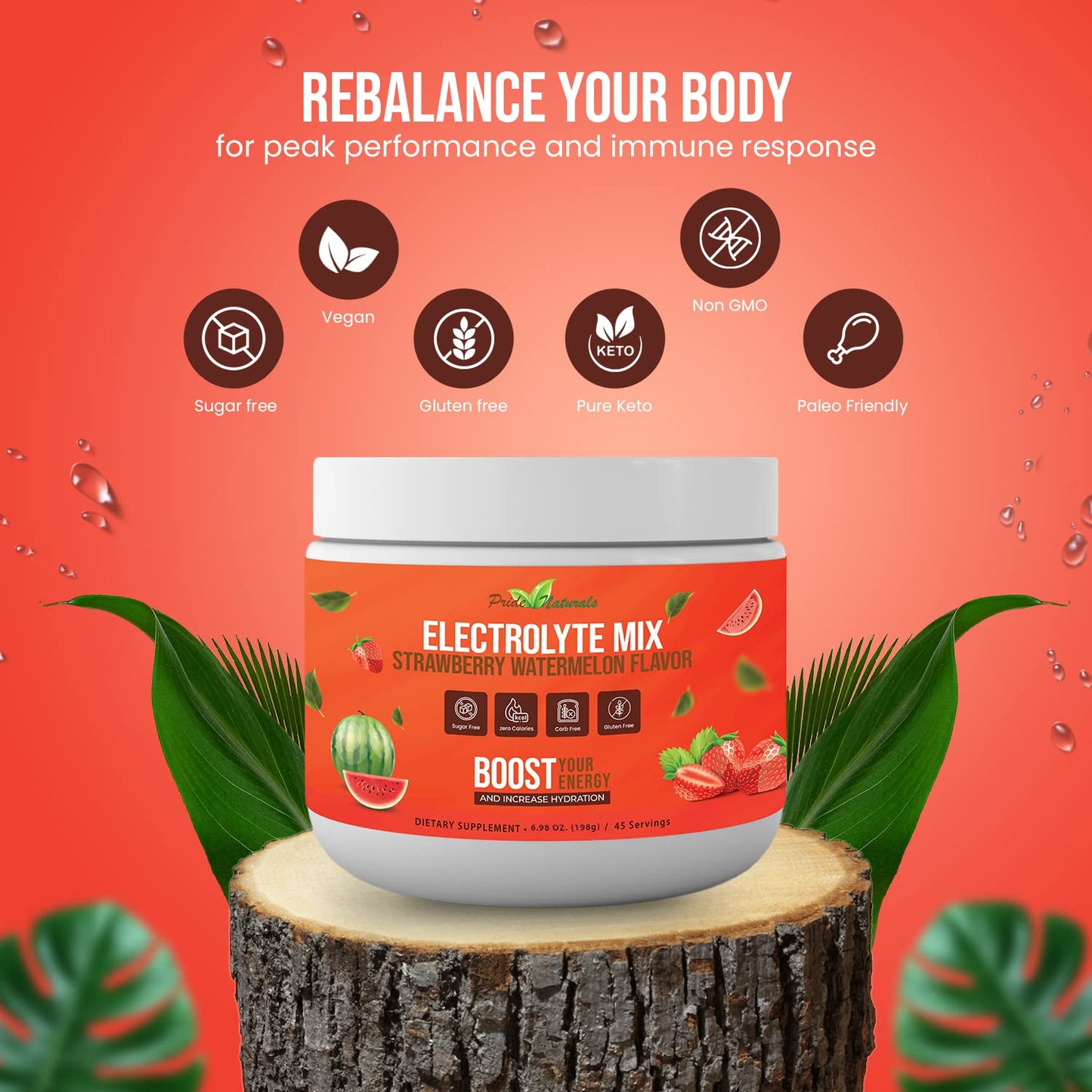 Electrolyte Powder - Refreshing Workout Recovery Electrolytes, Sugar Free, Gluten Free - Maple Wellness Supplements