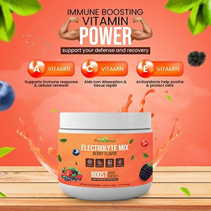 Electrolyte Powder - Refreshing Workout Recovery Electrolytes, Sugar Free, Gluten Free - Maple Wellness Supplements