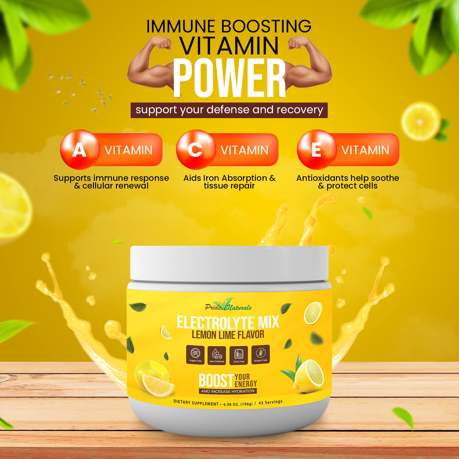 Electrolyte Powder - Refreshing Workout Recovery Electrolytes, Sugar Free, Gluten Free - Maple Wellness Supplements