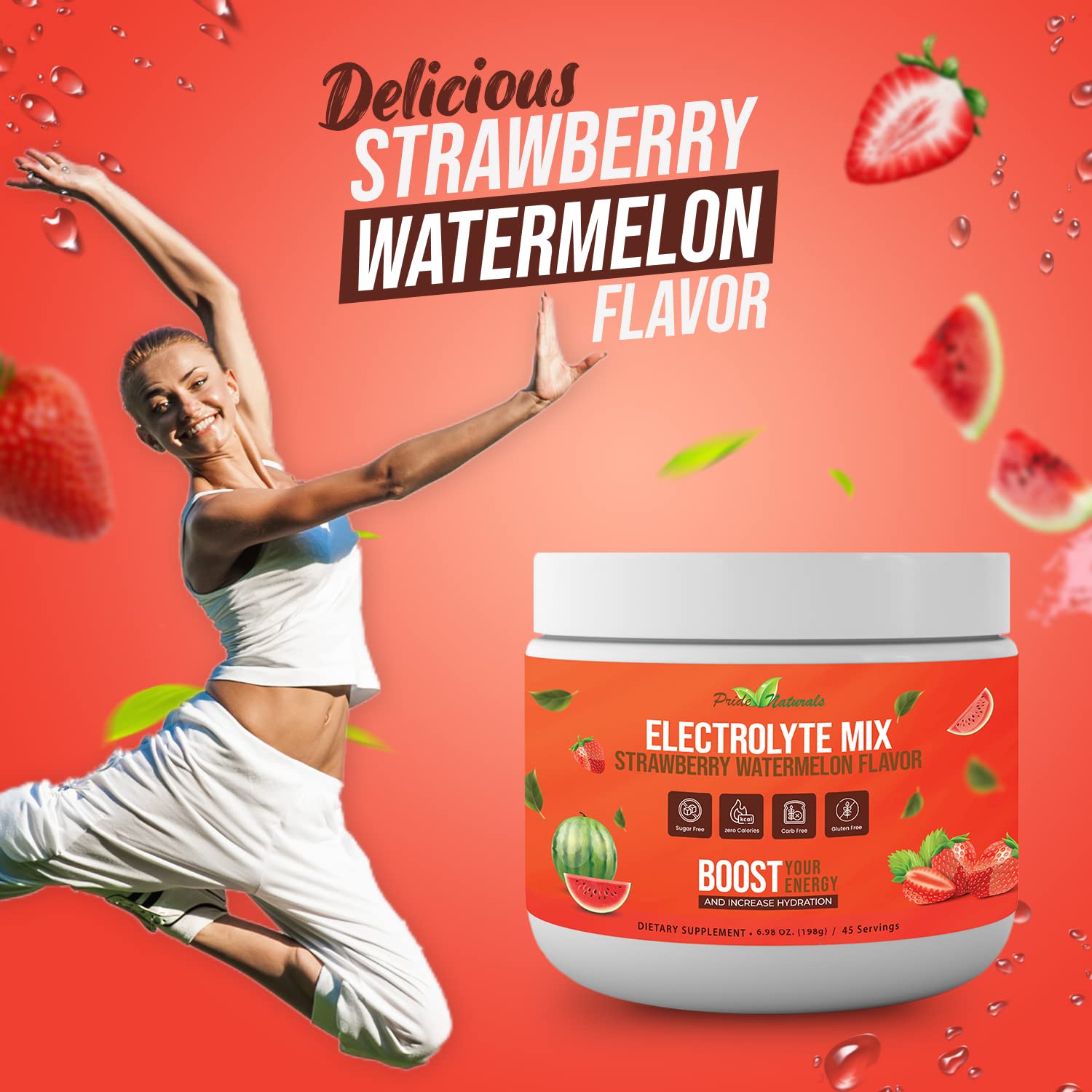 Electrolyte Powder - Refreshing Workout Recovery Electrolytes, Sugar Free, Gluten Free - Maple Wellness Supplements