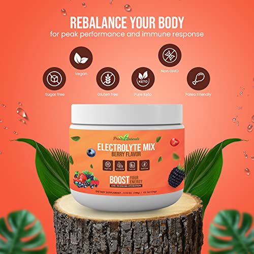 Electrolyte Powder - Refreshing Workout Recovery Electrolytes, Sugar Free, Gluten Free - Maple Wellness Supplements