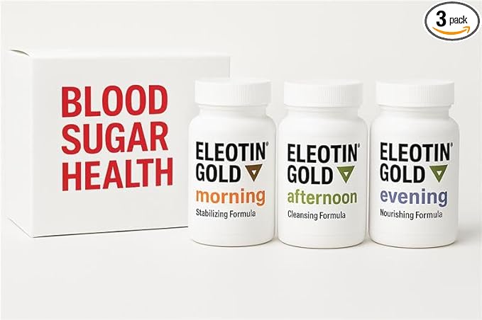Eleotin Gold Capsules Value Pack Set for Balanced Metabolic Health | Healthy Circulation | Premium Herbal Ingredients | 3 Bottles of Different Formula | 60 Capsules Each - Maple Wellness Supplements