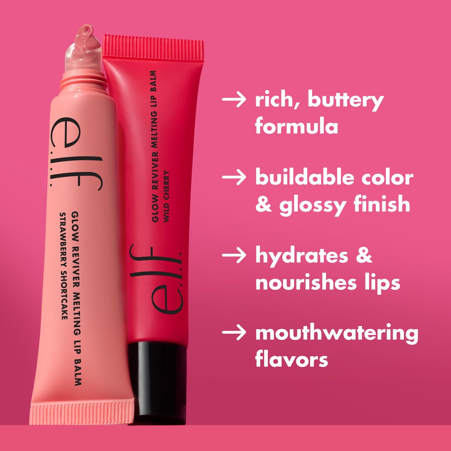 e.l.f. Glow Reviver Melting Lip Balm, Hydrating Tinted Lip Balm For A Glossy Finish & Soft, Supple Lips - Maple Wellness Supplements