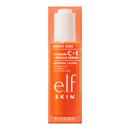 e.l.f. SKIN Bright Icon Vitamin C + E + Ferulic Serum, Brightening & Soothing Face Serum, Helps Even Skin Tone - Maple Wellness Supplements
