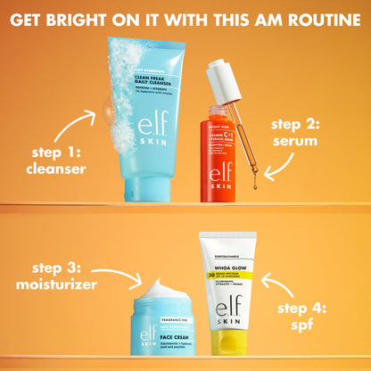 e.l.f. SKIN Bright Icon Vitamin C + E + Ferulic Serum, Brightening & Soothing Face Serum, Helps Even Skin Tone - Maple Wellness Supplements