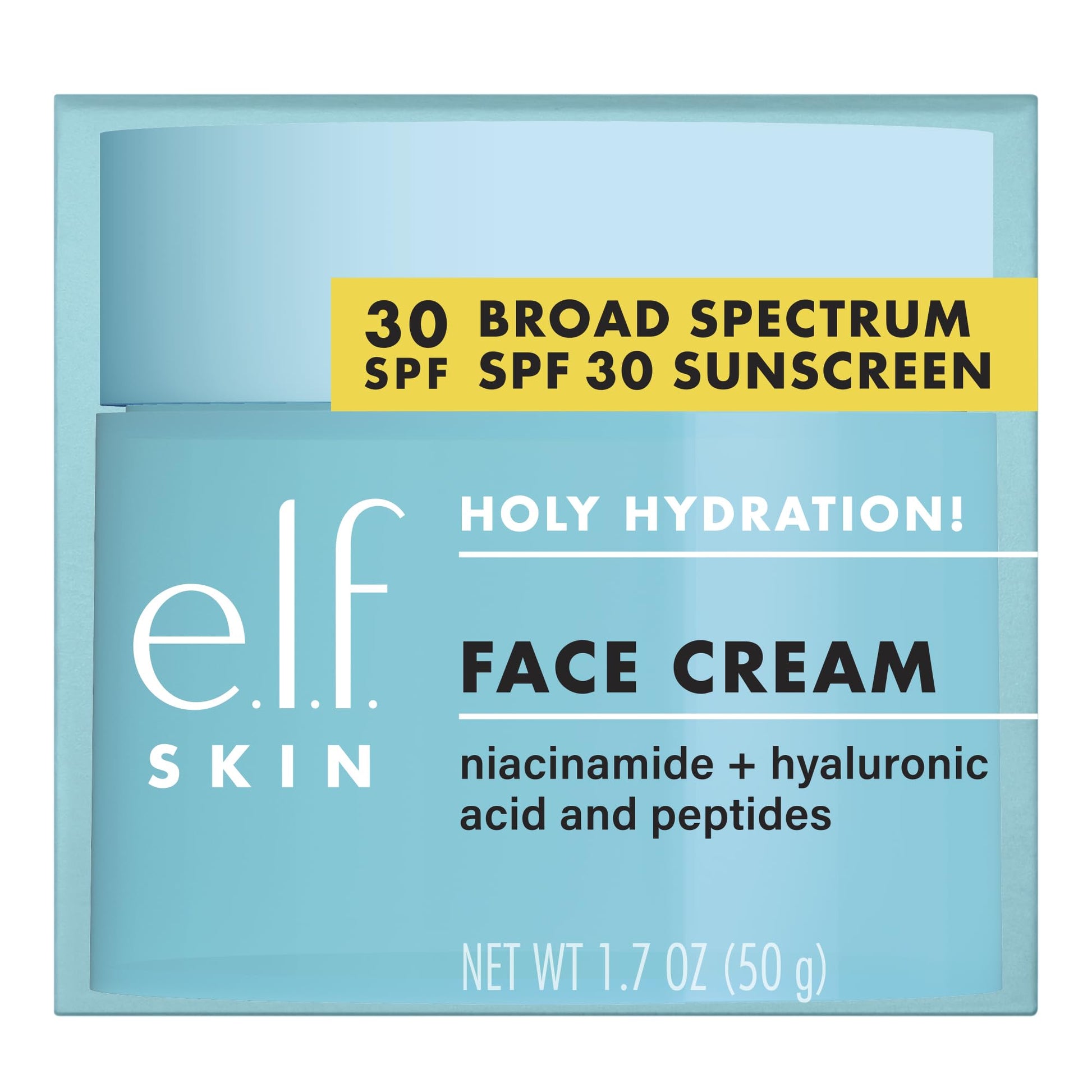 e.l.f. SKIN Holy Hydration! Face Cream - Broad Spectrum SPF 30 Sunscreen, Moisturizes & Softens Skin - Maple Wellness Supplements