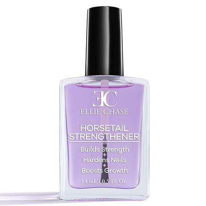 Ellie Chase Horsetail Nail Strengthener, Growth, Hardener, Repair Treatment Polish 0.5 OZ/Help Splits, Breaks, Thin, Weak - Maple Wellness Supplements