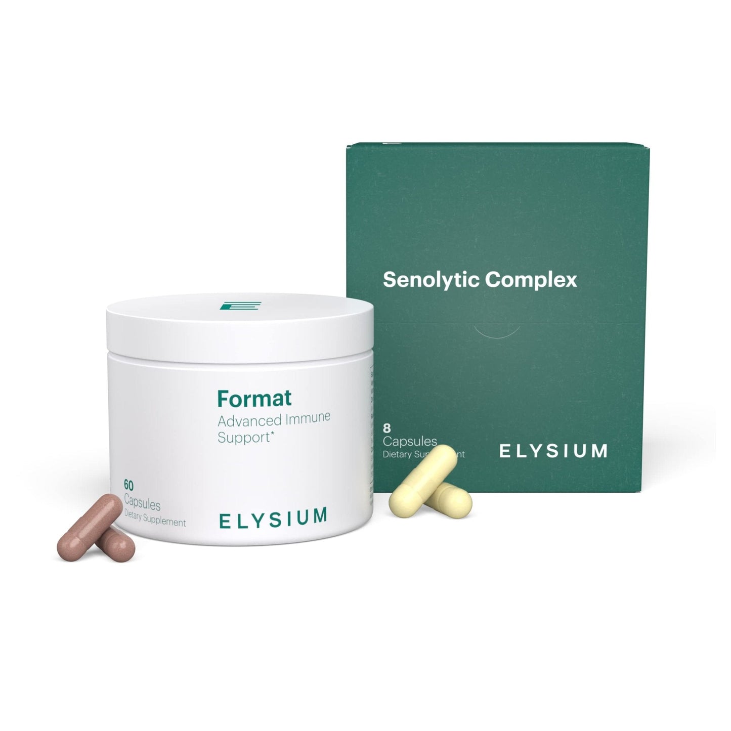 ELYSIUM Format Immune Support Supplement - Vitamin C Supplement, Immunity Support, Immune Defense, Intermittent Senolytic Complex Immune Support for Adults, Complete Immunity Supplement - 60ct - Maple Wellness Supplements