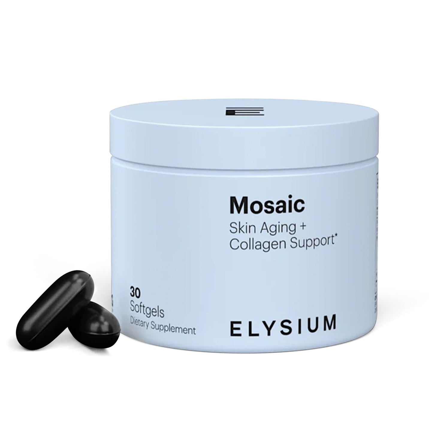 ELYSIUM Mosaic - Hyaluronic Acid Supplement - Clinically Proven - Fights Fine Lines & Skin Aging - Collagen Supplement - 30-Day Supply (Vegan Softgels) - Maple Wellness Supplements