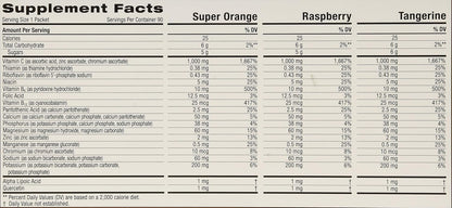 Emergen-C 1,000 mg Vitamin C Dietary Supplement Drink Mix, Super Orange/Raspberry - Maple Wellness Supplements