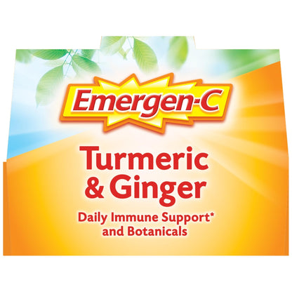 Emergen-C Citrus-Ginger Fizzy Drink Mix, Turmeric and Ginger, Immune Support, Natural Flavors - Maple Wellness Supplements