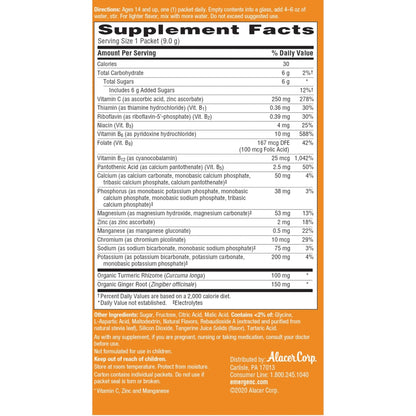 Emergen-C Citrus-Ginger Fizzy Drink Mix, Turmeric and Ginger, Immune Support, Natural Flavors - Maple Wellness Supplements