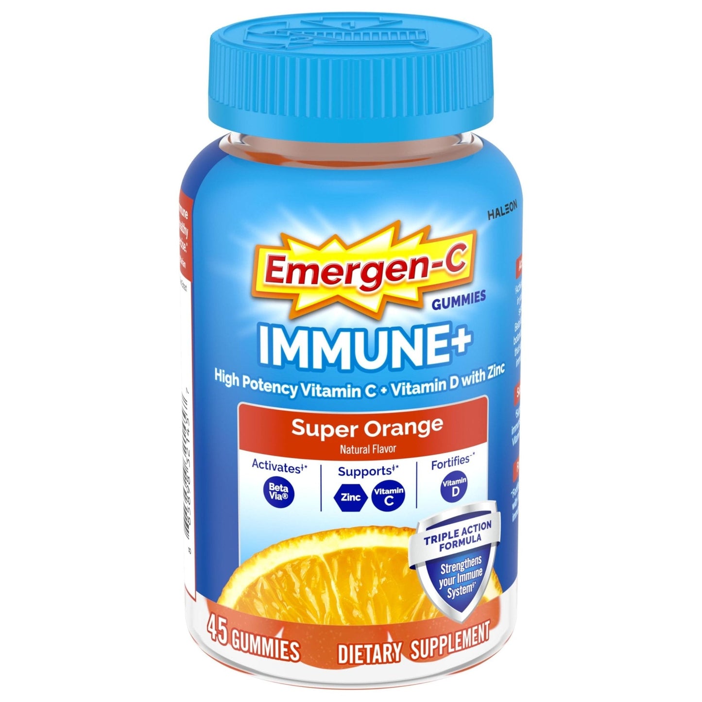 Emergen-C Immune+ Triple Action Immune Support Gummies, BetaVia (R), 1000mg Vitamin C, B Vitamins, Vitamin D and Antioxidants - Maple Wellness Supplements