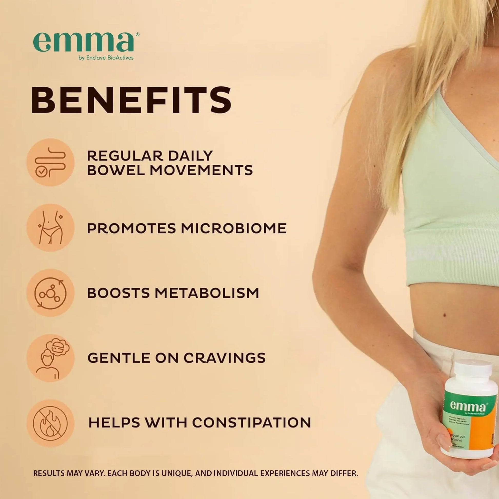 Emma Gut Health - 2 Pack - Gas and Bloating Relief, Constipation, Leaky Gut Repair - Gut Cleanse & Restore Digestion - Regulate Bowel Movement. Probiotics and Laxative Alternative, 120 Capsules - Maple Wellness Supplements