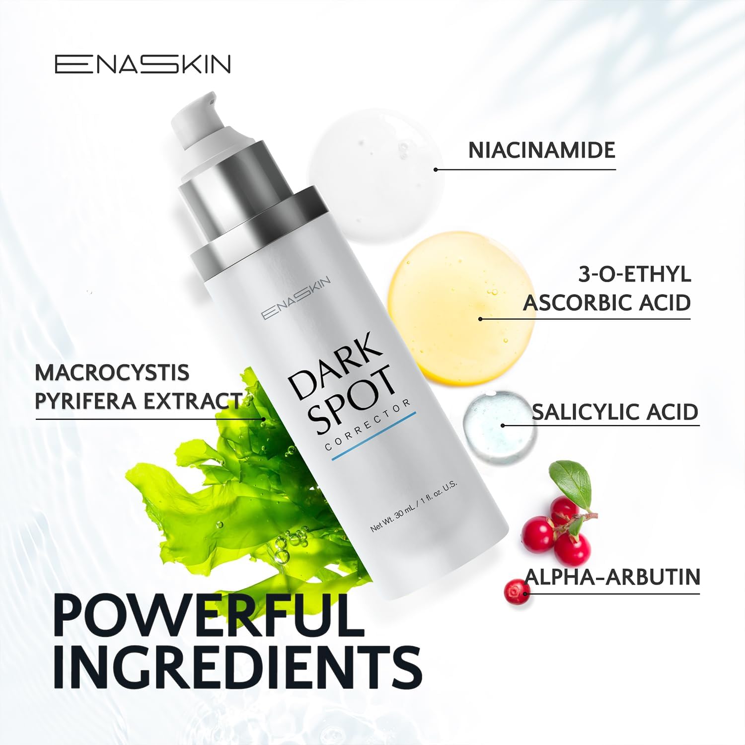 Enaskin Dark Spot Set - Serum & Soap Bars: Hyperpigmentation Body Treatment for Freckles Melasma Age Spot Sun Spot - Dark Spots Corrector Serum - Maple Wellness Supplements
