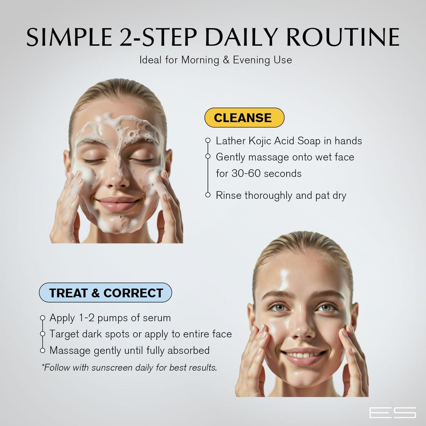 Enaskin Dark Spot Set - Serum & Soap Bars: Hyperpigmentation Body Treatment for Freckles Melasma Age Spot Sun Spot - Dark Spots Corrector Serum - Maple Wellness Supplements