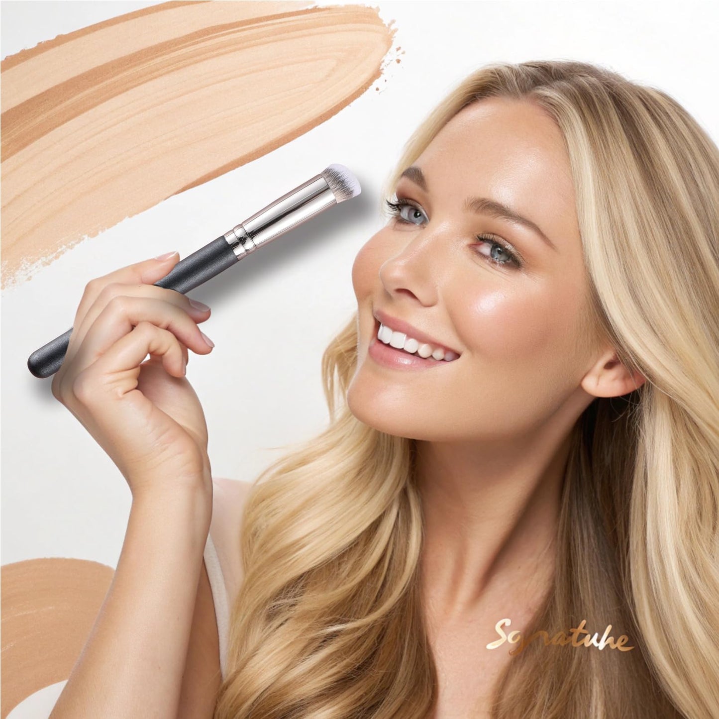 ENERGY Concealer Brush Under Eye Mini Angled Flat Top Kabuki Nose Contour Brush for Concealing Blending Setting Buffing with Powder Liquid Cream Cosmetic Pro Small Makeup Foundation brushes 270 - Maple Wellness Supplements