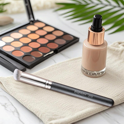 ENERGY Concealer Brush Under Eye Mini Angled Flat Top Kabuki Nose Contour Brush for Concealing Blending Setting Buffing with Powder Liquid Cream Cosmetic Pro Small Makeup Foundation brushes 270 - Maple Wellness Supplements