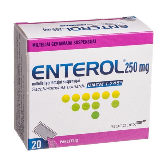 Enterol 250 - 20 sachets - Diarrhoea Acute Infections Treatment PROBIOTIC Made In EU - Maple Wellness Supplements