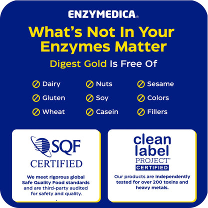 Enzymedica, Digest Gold + ATPro, Maximum Strength Enzymes, 45 Capsules - Maple Wellness Supplements