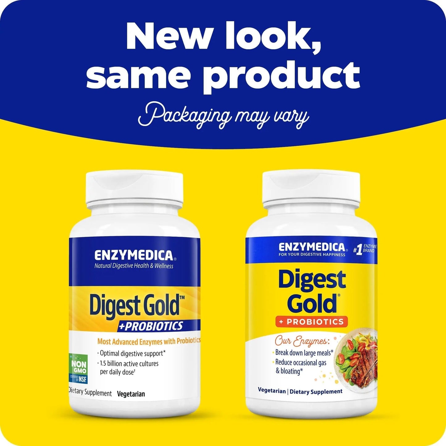 Enzymedica Digest Gold + Probiotics, 2-in-1 Digestive Enzymes & Probiotic Support, Promotes Gut Health with 1 Billion Active Cultures, 180 Capsules - Maple Wellness Supplements