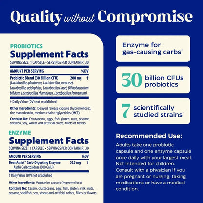 Enzymedica Dinner Duo for Gas & Bloating – Probiotics + Digestive Enzyme Packets for Occasional Gas, 30B CFU of 7 Live Strains, Vegetarian – 30 Daily Packs - Maple Wellness Supplements