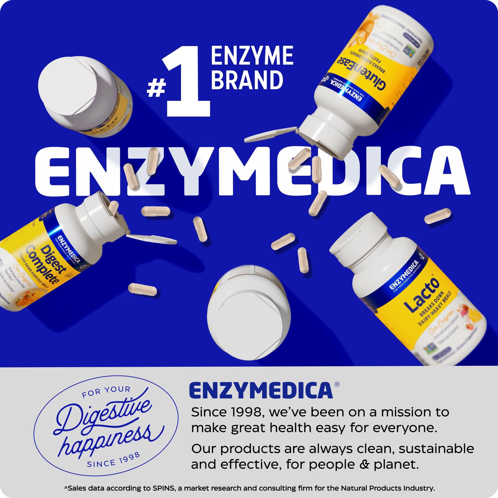 Enzymedica GlutenEase - Digestive Enzyme Supplement for Women & Men, Gluten & Casein Sensitivity Support, Enzymes for Digestion & Gut Health - Maple Wellness Supplements