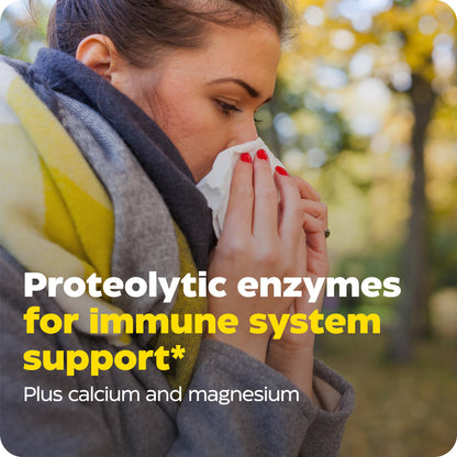 Enzymedica Immune Defense Regular Strength Caps - Proteolytic Enzyme Supplement for Men & Women, Immune Health Support Supplement with Protease, Catalase - Maple Wellness Supplements