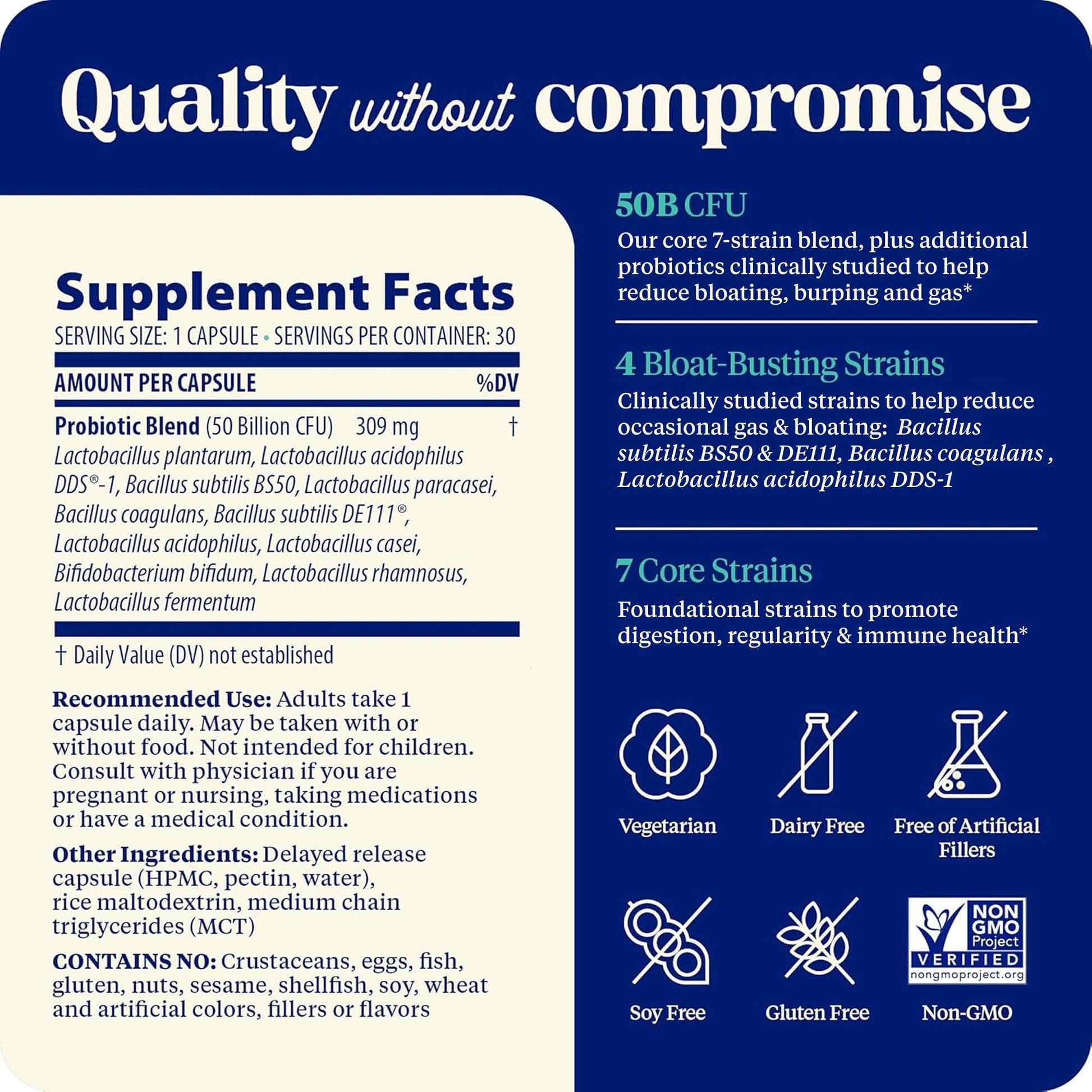 Enzymedica SubCulture Probiotic for Bloat & Digestive Health - Probiotic Supplement Capsules for Women & Men, 50 Billion CFU, Gut Health Support for Adults, - Maple Wellness Supplements
