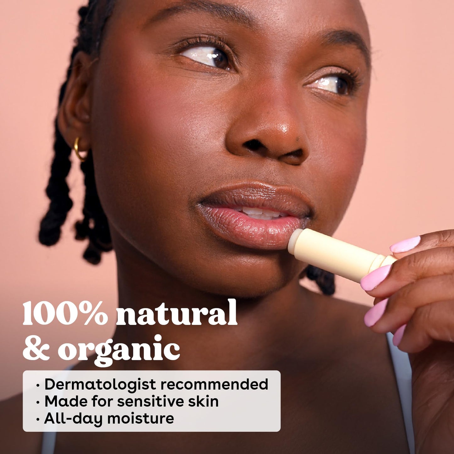eos 100% Natural & Organic Lip Balm - Strawberry Sorbet, All-Day Moisture, Dermatologist Recommended for Sensitive Skin Care, Lip Care Products, 0.25 oz - Maple Wellness Supplements