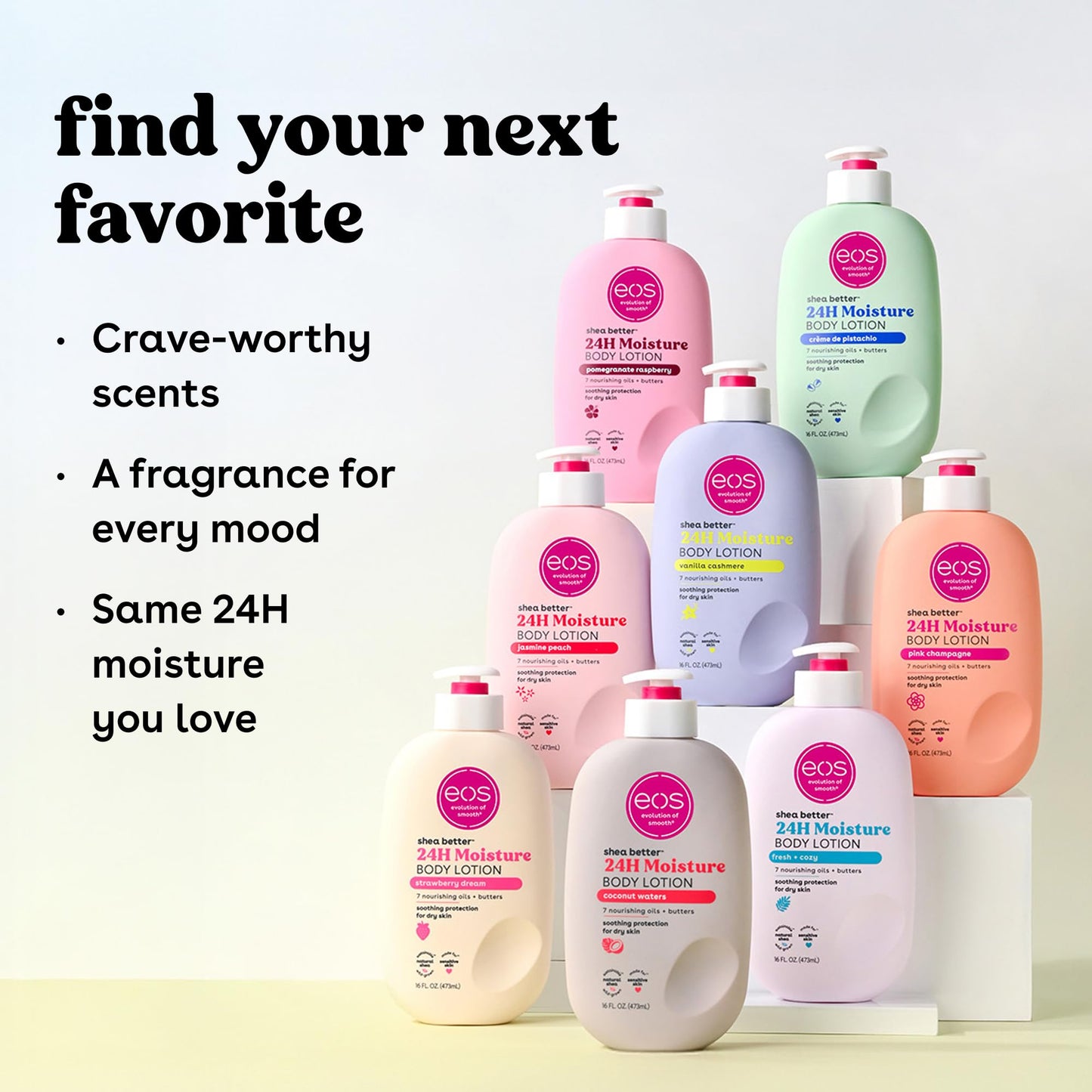 eos 24H Moisture Travel Body Lotion- Vanilla Cashmere, Travel Size Essential, Toiletries, Mini Body Lotion For Dry Skin, 2.5 fl oz - Maple Wellness Supplements