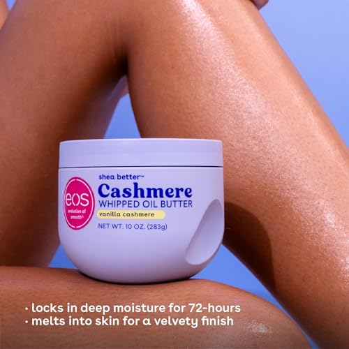 eos Cashmere Whipped Oil Body Butter, Vanilla Cashmere, 72 Hour Weightless Moisture - Maple Wellness Supplements