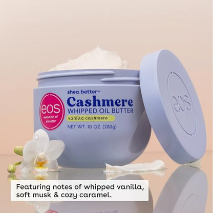 eos Cashmere Whipped Oil Body Butter, Vanilla Cashmere, 72 Hour Weightless Moisture - Maple Wellness Supplements