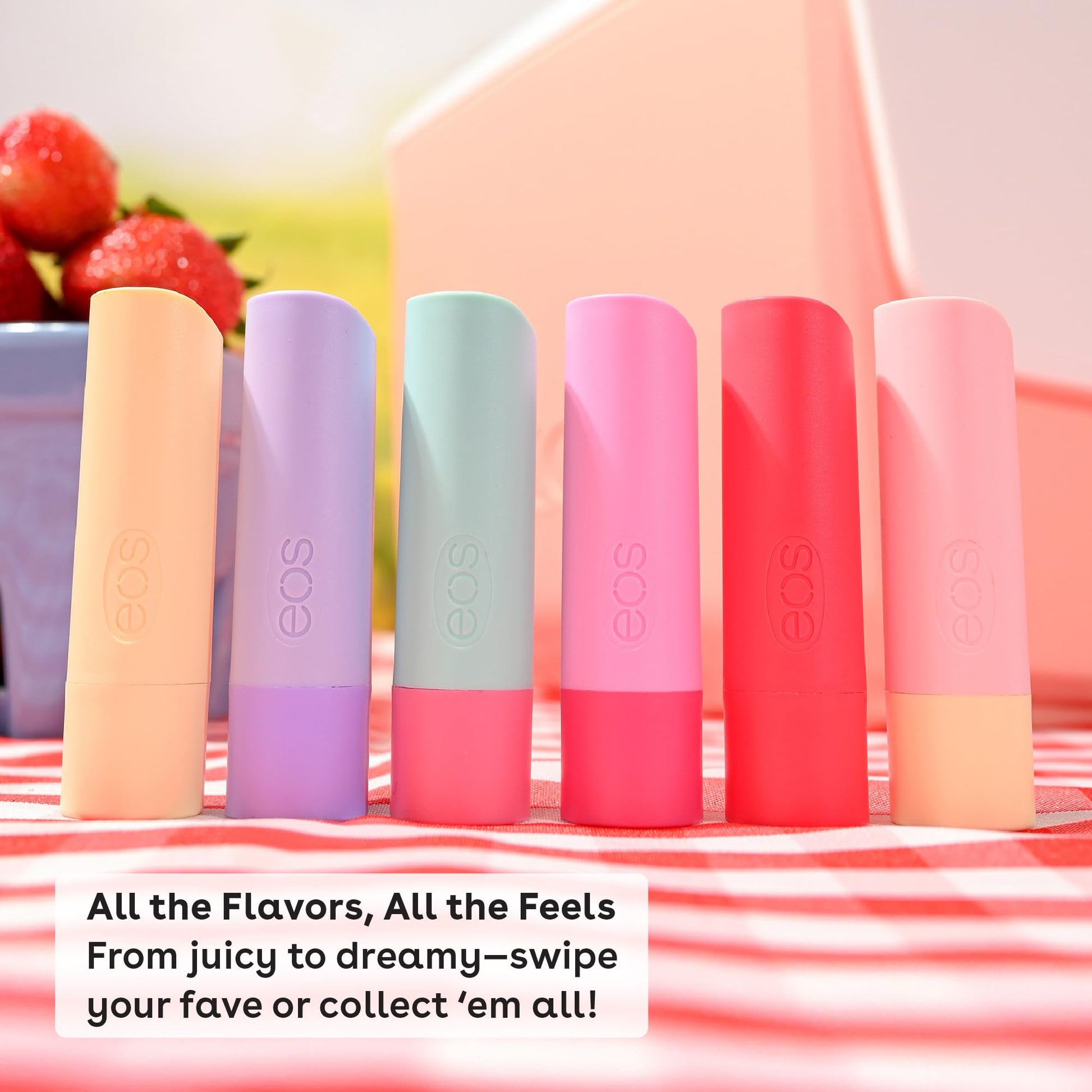 eos Natural Shea Lip Balm- Birthday Cake, eos lip balm, All-Day Moisture, Lip Care, Shea Butter, Moisturizing - Maple Wellness Supplements
