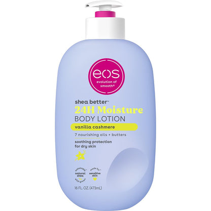 eos Shea Better Body Lotion Vanilla Cashmere, 24-Hour Moisture Skin Care, Lightweight - Maple Wellness Supplements