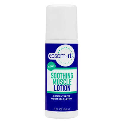 Epsom-It Soothing Muscle Lotion - Roll On Epsom Salt Lotion with Arnica for Muscle Stiffness, Leg, Knees and Feet Discomfort, Topical Magnesium Cream, 3oz - Maple Wellness Supplements