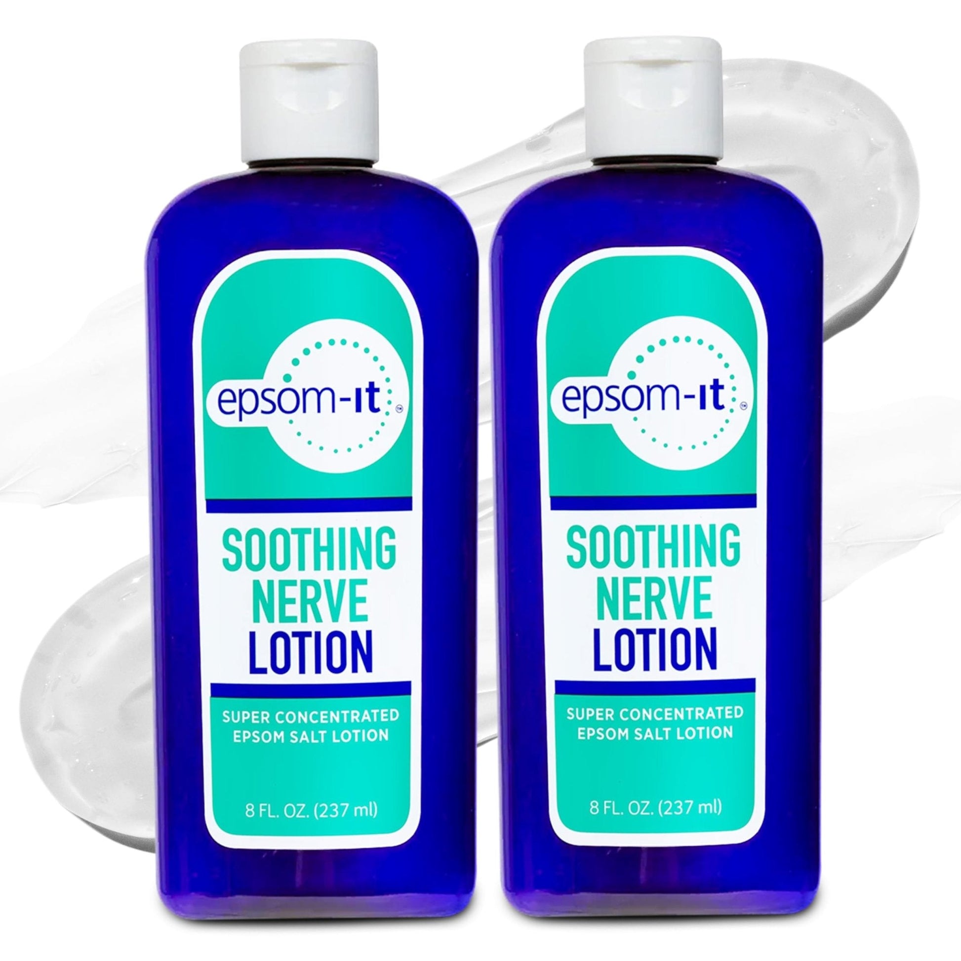 Epsom-It Soothing Nerve Lotion - Epsom Salt Magnesium Lotion, Topical Magnesium Cream with Capsaicin & Arnica to Provide Comfort for Legs, Knee and Feet, 8.0 oz., 2-Pack - Maple Wellness Supplements