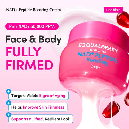 EQQUALBERRY NAD+ Peptide Boosting Cream – NAD+ 5% & 13 Peptides Anti-Aging Face & Body Cream - Maple Wellness Supplements