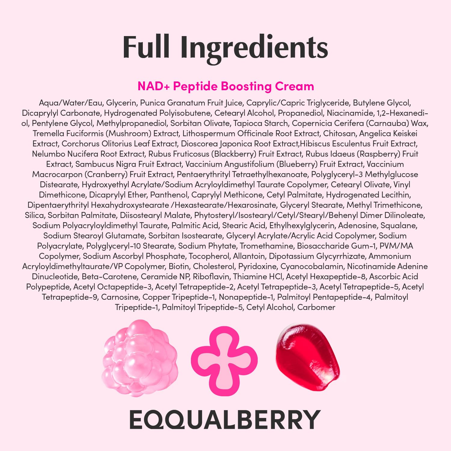 EQQUALBERRY NAD+ Peptide Boosting Cream – NAD+ 5% & 13 Peptides Anti-Aging Face & Body Cream - Maple Wellness Supplements