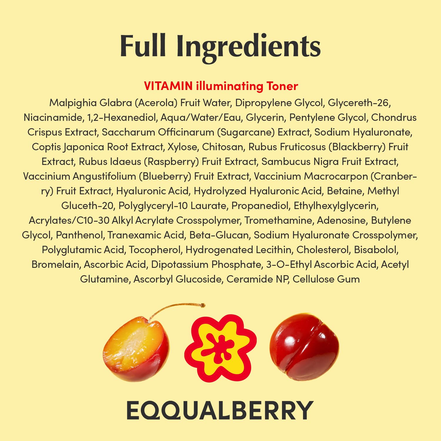 EQQUALBERRY Vitamin Illuminating Toner - Brightening Vitamin C & Niacinamide 3% - Maple Wellness Supplements