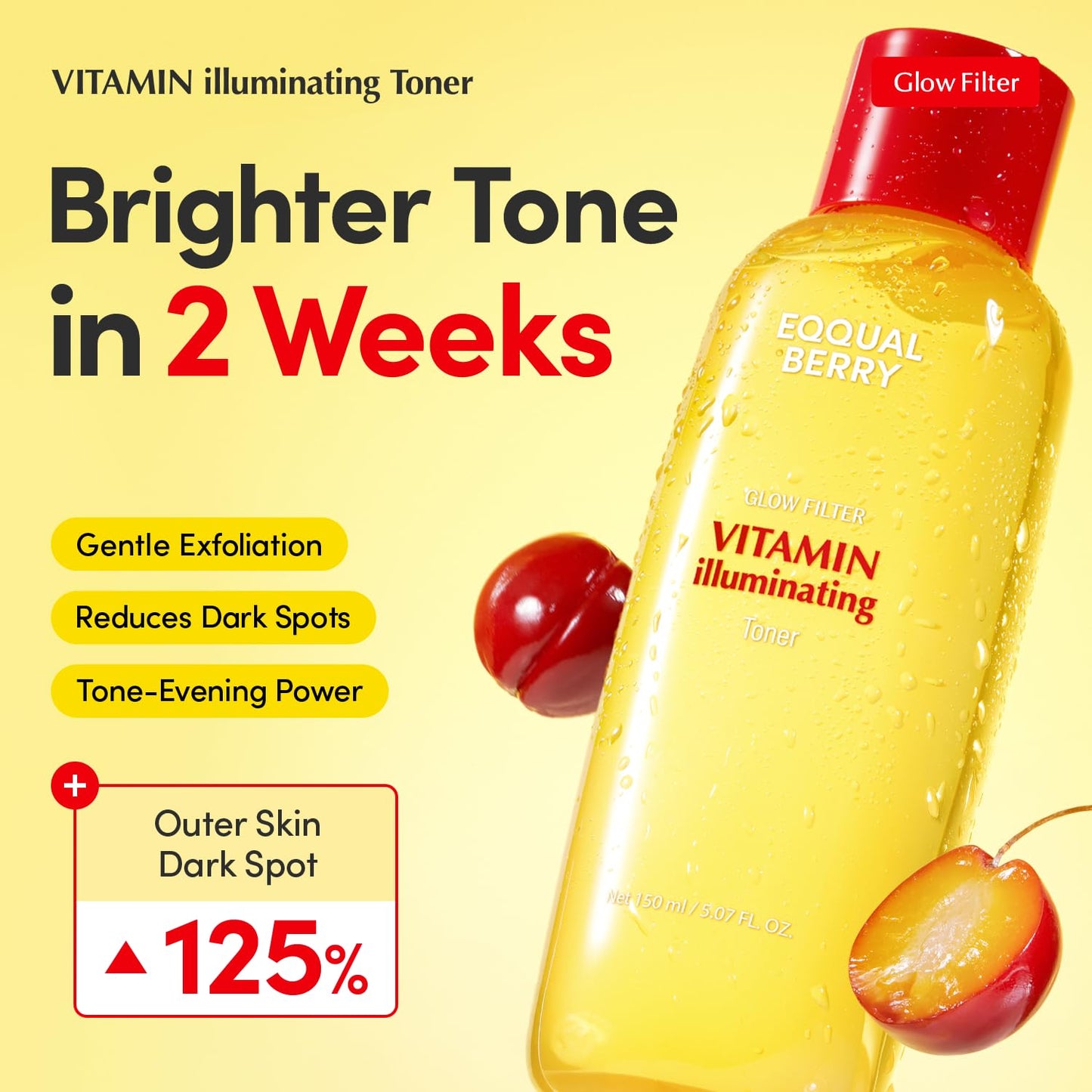 EQQUALBERRY Vitamin Illuminating Toner - Brightening Vitamin C & Niacinamide 3% - Maple Wellness Supplements